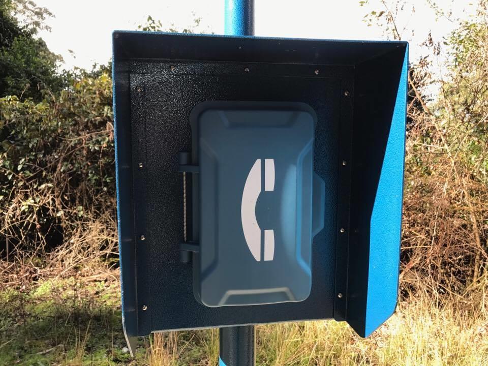 Roadside SOS call box.