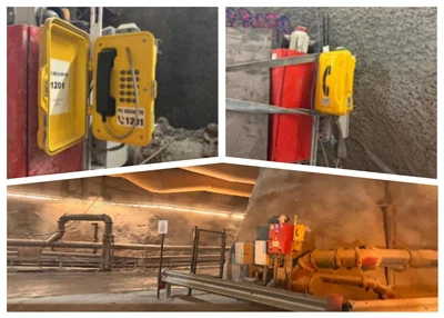 „J&R Technology“ pramoninis telefonas JR101-FK sėkmingai įdiegtas Alpių tunel...
